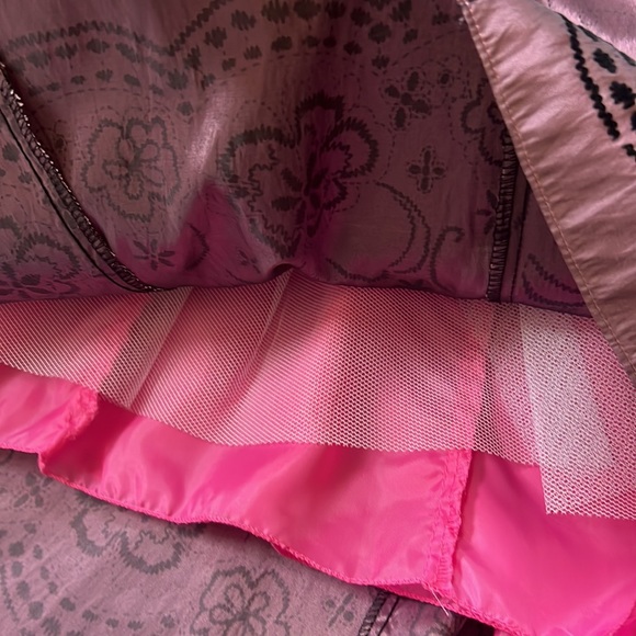 Lily Kid | Size 10 (Girls) Purple Strappy Tank Dress with Black and Gold Flowers - Picture 13 of 14